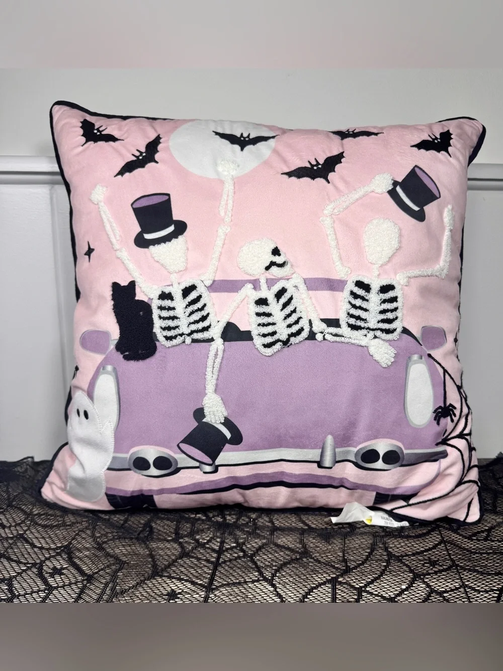 NEW Skeltons in a Convertible Halloween Pillow